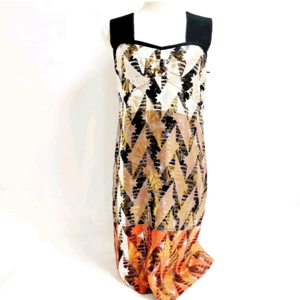 Louis Vuitton Silk Cocktail Dress Sz.38.(sz.6). Cashmere Straps. - Picture 3 of 17